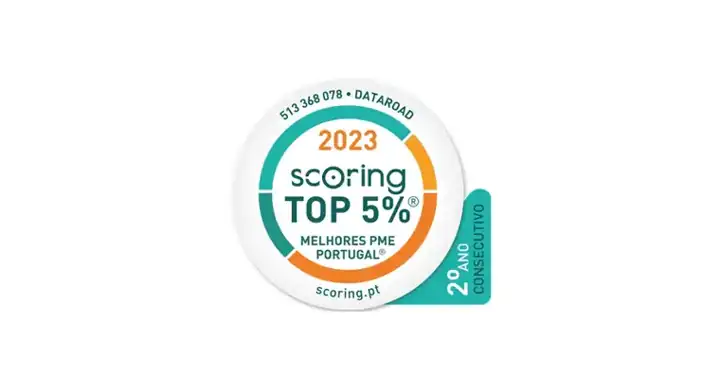 Distinção Scoring TOP 5% 2023 atribuída à DataRoad
