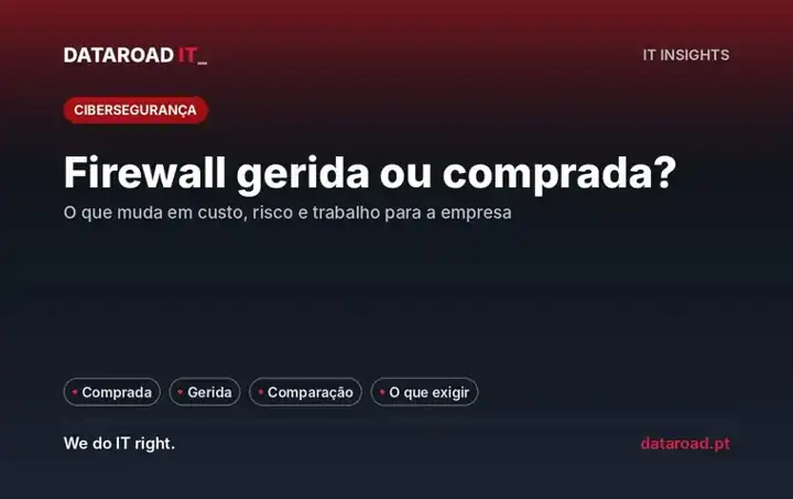 Firewall gerida ou comprada: comparação de custo, risco e trabalho, e o que exigir a um serviço gerido — DataRoad
