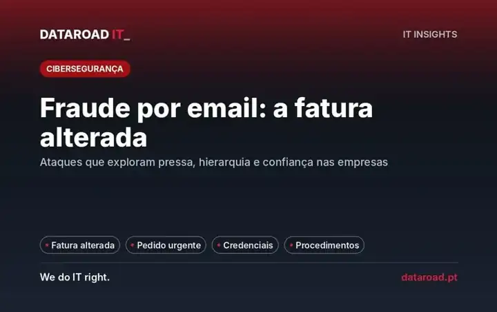 Fraude por email nas empresas: fatura alterada, pedido urgente e procedimentos que funcionam — DataRoad