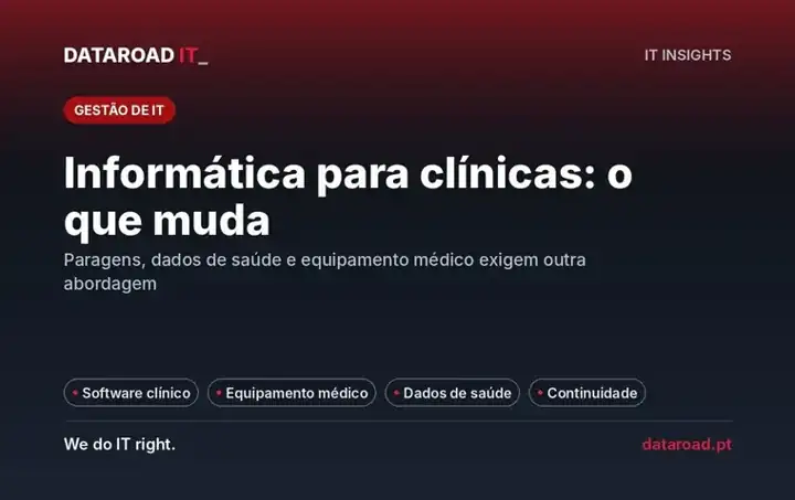 Informática para clínicas: software clínico, rede, equipamento médico e dados de saúde — DataRoad