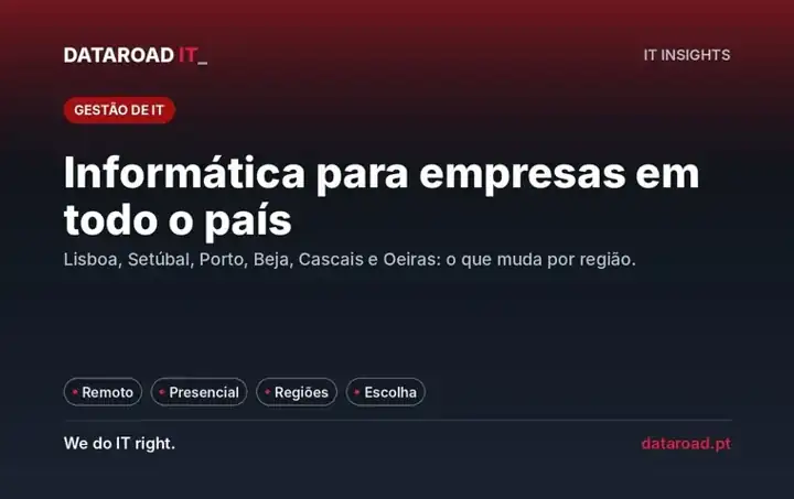 Informática para empresas em Lisboa, Setúbal, Porto, Beja, Cascais e Oeiras: o que muda por região — DataRoad