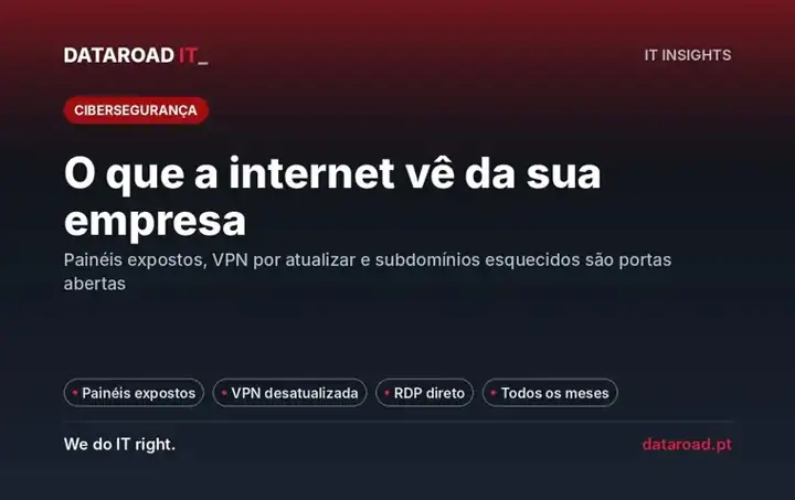 Superfície de ataque externa: o que a internet vê da sua empresa e como fechar as portas — DataRoad