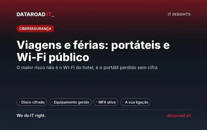 Segurança portáteis Wi-Fi público: viagens e férias com o equipamento da empresa protegido — DataRoad