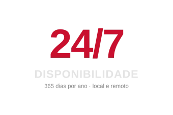 Ícone: disponibilidade 24/7, 365 dias por ano, local e remoto